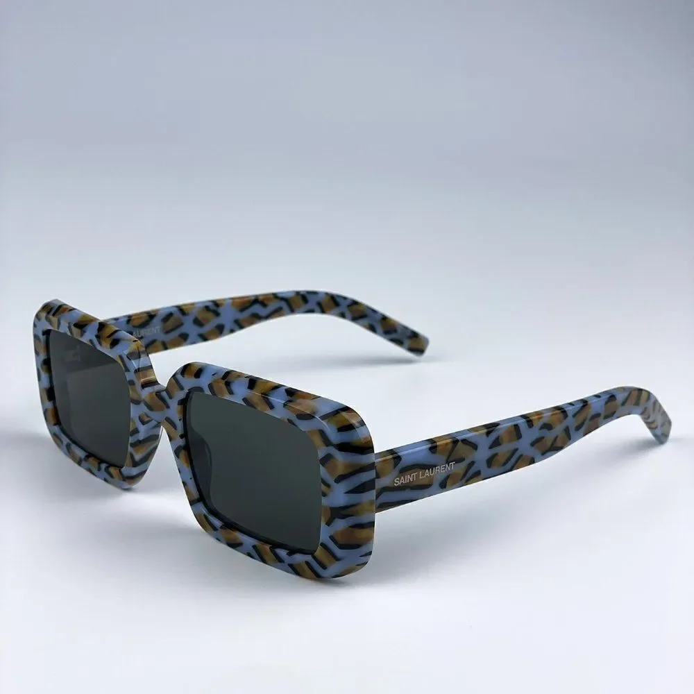 SALE! NEW Saint Laurent SL534 SUNRISE 008 Violet Rectangle Unisex Sunglasses